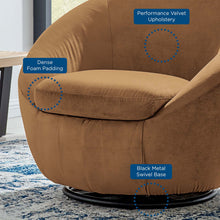 Load image into Gallery viewer, Buttercup Performance Velvet Swivel Chair by Modway

