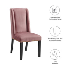 Load image into Gallery viewer, Baron Performance Velvet Dining Chairs Set of 2 by Modway
