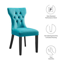 Load image into Gallery viewer, Silhouette Performance Velvet Dining Chairs Set of 2 by Modway

