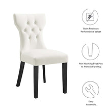 Load image into Gallery viewer, Silhouette Performance Velvet Dining Chairs Set of 2 by Modway
