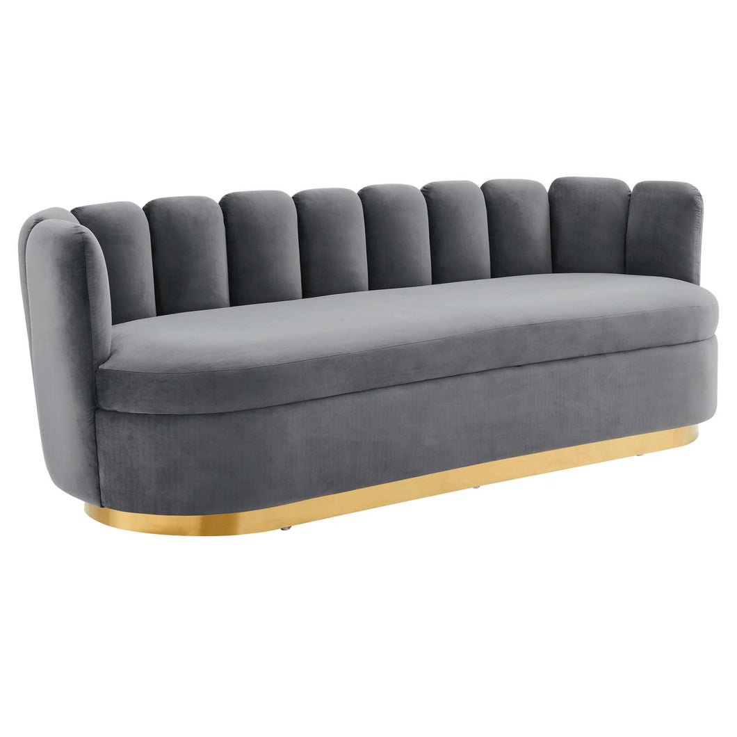Victoria Channel Tufted Performance Velvet Sofa by Modway