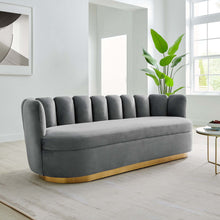 Load image into Gallery viewer, Victoria Channel Tufted Performance Velvet Sofa by Modway
