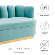 Load image into Gallery viewer, Victoria Channel Tufted Performance Velvet Sofa by Modway
