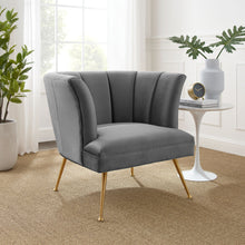 Load image into Gallery viewer, Veronica Channel Tufted Performance Velvet Armchair by Modway
