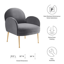 Load image into Gallery viewer, Transcend Performance Velvet Armchair by Modway
