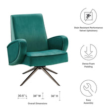 Load image into Gallery viewer, Superior Performance Velvet Swivel Chair by Modway
