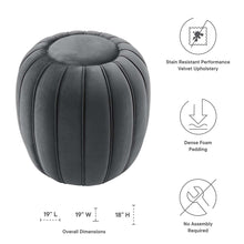 Load image into Gallery viewer, Celebrate Channel Tufted Performance Velvet Ottoman by Modway
