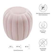 Load image into Gallery viewer, Celebrate Channel Tufted Performance Velvet Ottoman by Modway
