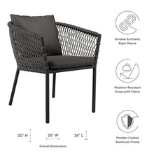 Load image into Gallery viewer, Sailor Outdoor Patio Dining Armchair by Modway
