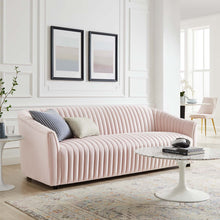 Load image into Gallery viewer, Announce Performance Velvet Channel Tufted Sofa by Modway
