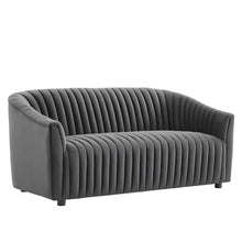 Load image into Gallery viewer, Announce Performance Velvet Channel Tufted Loveseat by Modway
