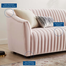 Load image into Gallery viewer, Announce Performance Velvet Channel Tufted Loveseat by Modway
