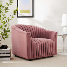 Load image into Gallery viewer, Announce Performance Velvet Channel Tufted Armchair by Modway
