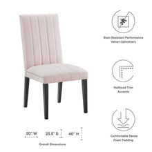 Load image into Gallery viewer, Catalyst Performance Velvet Dining Side Chairs Set of 2 by Modway
