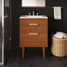 Load image into Gallery viewer, Cassia 24&quot; Teak Wood Bathroom Vanity Cabinet (Sink Basin Not Included) by Modway

