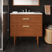 Load image into Gallery viewer, Cassia 36&quot; Teak Wood Bathroom Vanity Cabinet (Sink Basin Not Included) by Modway

