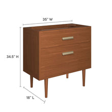 Load image into Gallery viewer, Cassia 36&quot; Teak Wood Bathroom Vanity Cabinet (Sink Basin Not Included) by Modway
