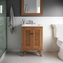 Load image into Gallery viewer, Birdie 24&quot; Teak Wood Bathroom Vanity Cabinet (Sink Basin Not Included) by Modway
