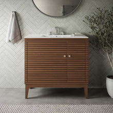 Load image into Gallery viewer, Ledger 36&quot; Wood Bathroom Vanity Cabinet (Sink Basin Not Included) by Modway
