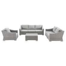 Load image into Gallery viewer, Conway 4-Piece Outdoor Patio Wicker Rattan Furniture Set by Modway
