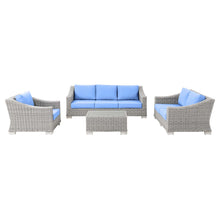 Load image into Gallery viewer, Conway 4-Piece Outdoor Patio Wicker Rattan Furniture Set by Modway
