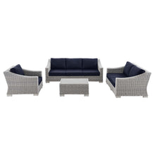 Load image into Gallery viewer, Conway 4-Piece Outdoor Patio Wicker Rattan Furniture Set by Modway

