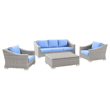 Load image into Gallery viewer, Conway 4-Piece Outdoor Patio Wicker Rattan Furniture Set by Modway
