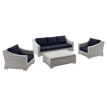 Load image into Gallery viewer, Conway 4-Piece Outdoor Patio Wicker Rattan Furniture Set by Modway
