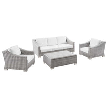 Load image into Gallery viewer, Conway 4-Piece Outdoor Patio Wicker Rattan Furniture Set by Modway
