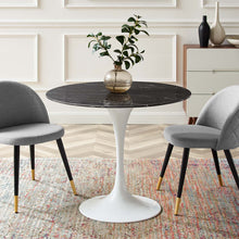 Load image into Gallery viewer, Lippa 36&quot; Round Faux Marble Dining Table by Modway
