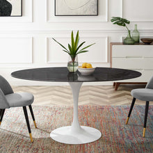 Load image into Gallery viewer, Lippa 60&quot; Oval Faux Marble Dining Table by Modway
