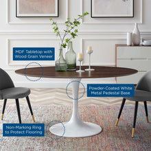 Load image into Gallery viewer, Lippa 60&quot; Oval Cherry Walnut Wood Dining Table by Modway
