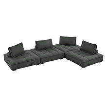 Load image into Gallery viewer, Saunter 4-Piece Tufted Fabric Fabric Sectional Sofa by Modway
