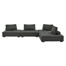 Load image into Gallery viewer, Saunter 4-Piece Tufted Fabric Fabric Sectional Sofa by Modway
