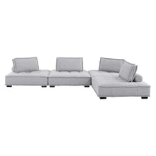 Load image into Gallery viewer, Saunter 4-Piece Tufted Fabric Fabric Sectional Sofa by Modway
