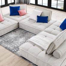 Load image into Gallery viewer, Saunter 5-Piece Tufted Fabric Fabric Sectional Sofa by Modway
