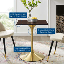 Load image into Gallery viewer, Lippa 24&quot; Square Wood Dining Table by Modway
