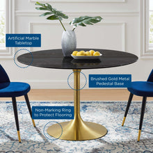 Load image into Gallery viewer, Lippa 48&quot; Round Faux Marble Dining Table by Modway
