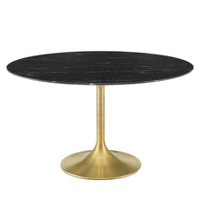 Load image into Gallery viewer, Lippa 54&quot; Round Faux Marble Dining Table by Modway
