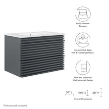 Load image into Gallery viewer, Render 30&quot; Wall-Mount Bathroom Vanity by Modway

