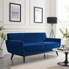Load image into Gallery viewer, Engage Channel Tufted Performance Velvet Loveseat by Modway
