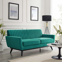 Load image into Gallery viewer, Engage Channel Tufted Performance Velvet Loveseat by Modway
