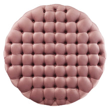 Load image into Gallery viewer, Amour Tufted Button Large Round Performance Velvet Ottoman by Modway
