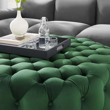 Load image into Gallery viewer, Amour Tufted Button Large Round Performance Velvet Ottoman by Modway
