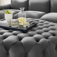Load image into Gallery viewer, Amour Tufted Button Large Round Performance Velvet Ottoman by Modway
