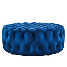 Load image into Gallery viewer, Amour Tufted Button Large Round Performance Velvet Ottoman by Modway
