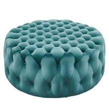 Load image into Gallery viewer, Amour Tufted Button Large Round Performance Velvet Ottoman by Modway
