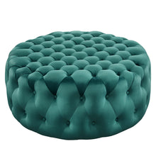 Load image into Gallery viewer, Amour Tufted Button Large Round Performance Velvet Ottoman by Modway
