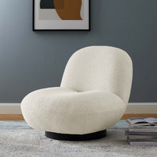 Load image into Gallery viewer, Kindred Boucle Upholstered Upholstered Fabric Swivel Chair by Modway
