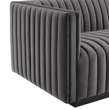 Load image into Gallery viewer, Conjure Channel Tufted Performance Velvet Left-Arm Chair by Modway

